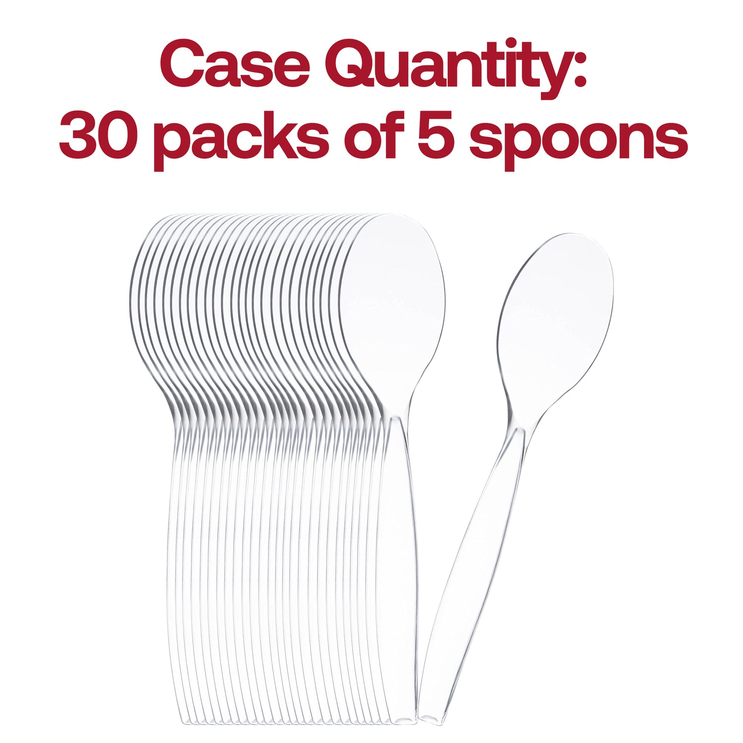 Clear Plastic Disposable Serving Spoons | Kaya Collection