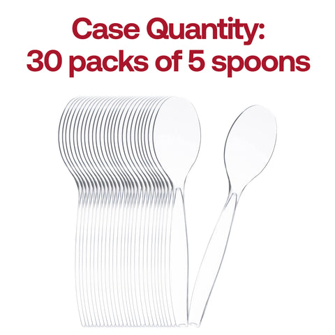 Clear Plastic Disposable Serving Spoons | Kaya Collection