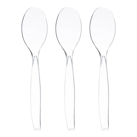 Clear Plastic Disposable Serving Spoons | Kaya Collection