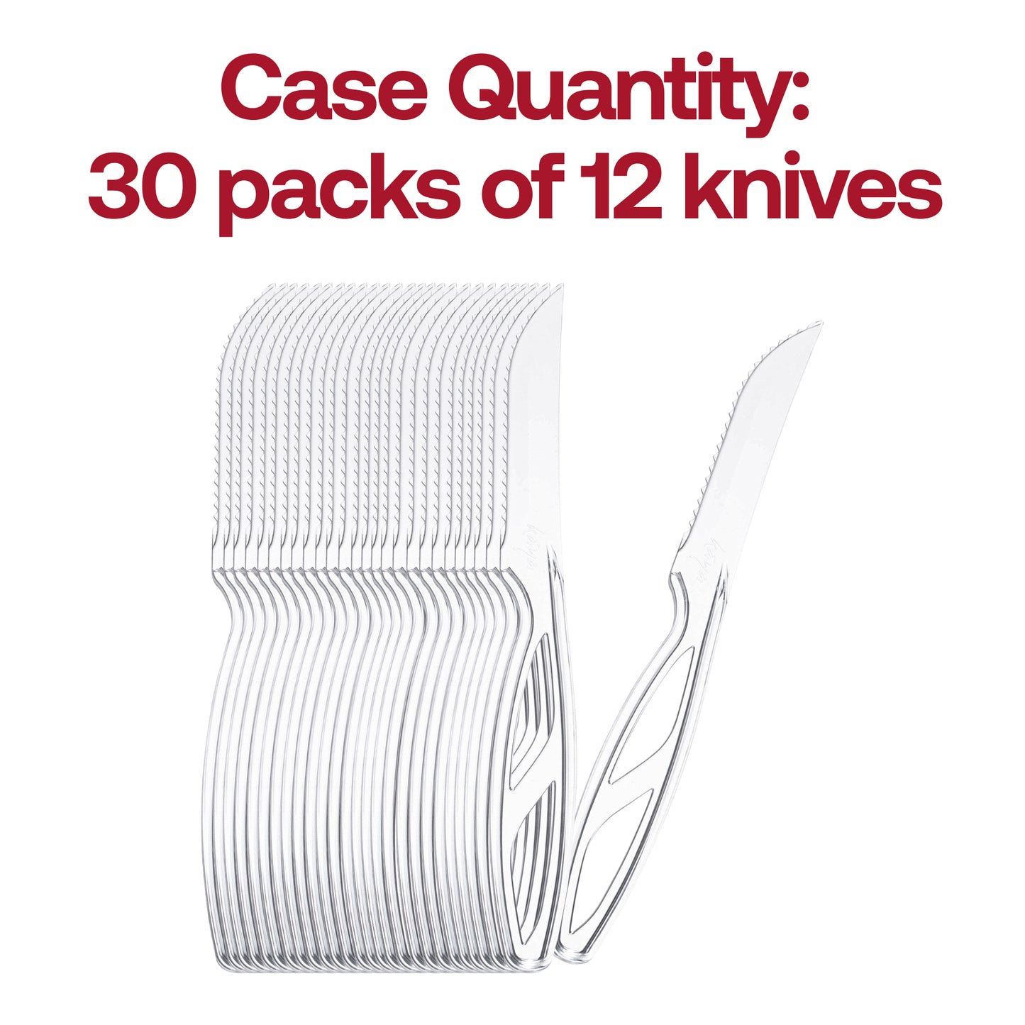 Clear Plastic Disposable Steak Knives