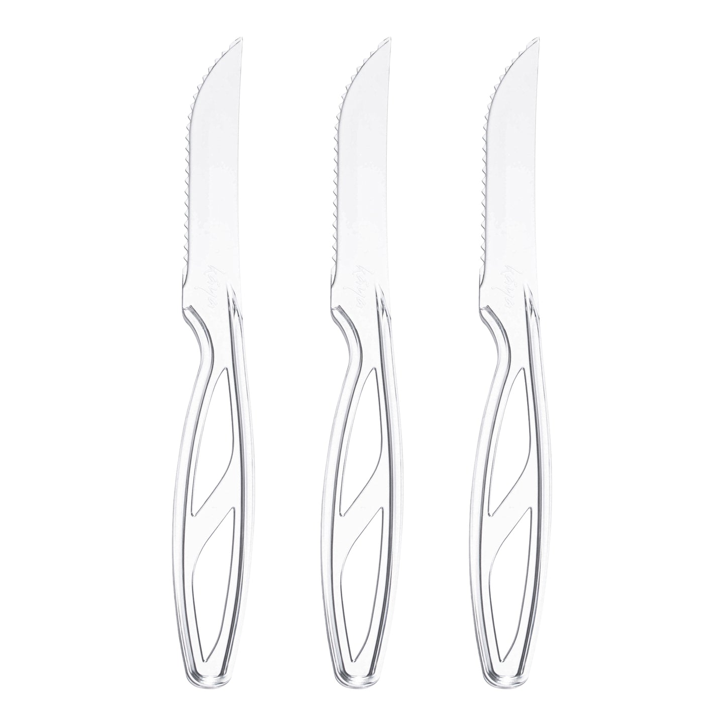 Clear Plastic Disposable Steak Knives
