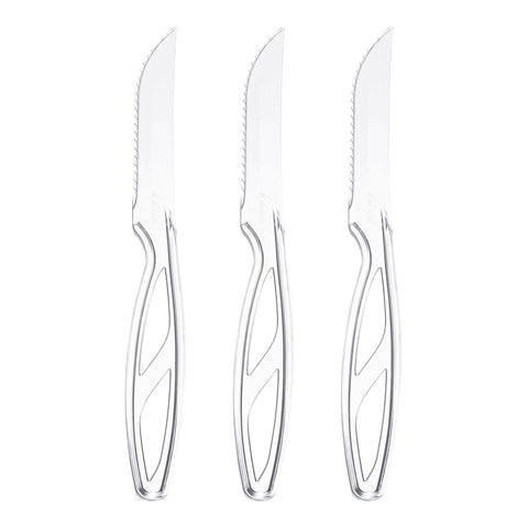 Clear Plastic Disposable Steak Knives