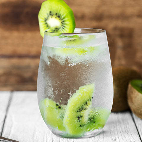 16 oz. Clear Stemless Disposable Plastic Wine Glasses