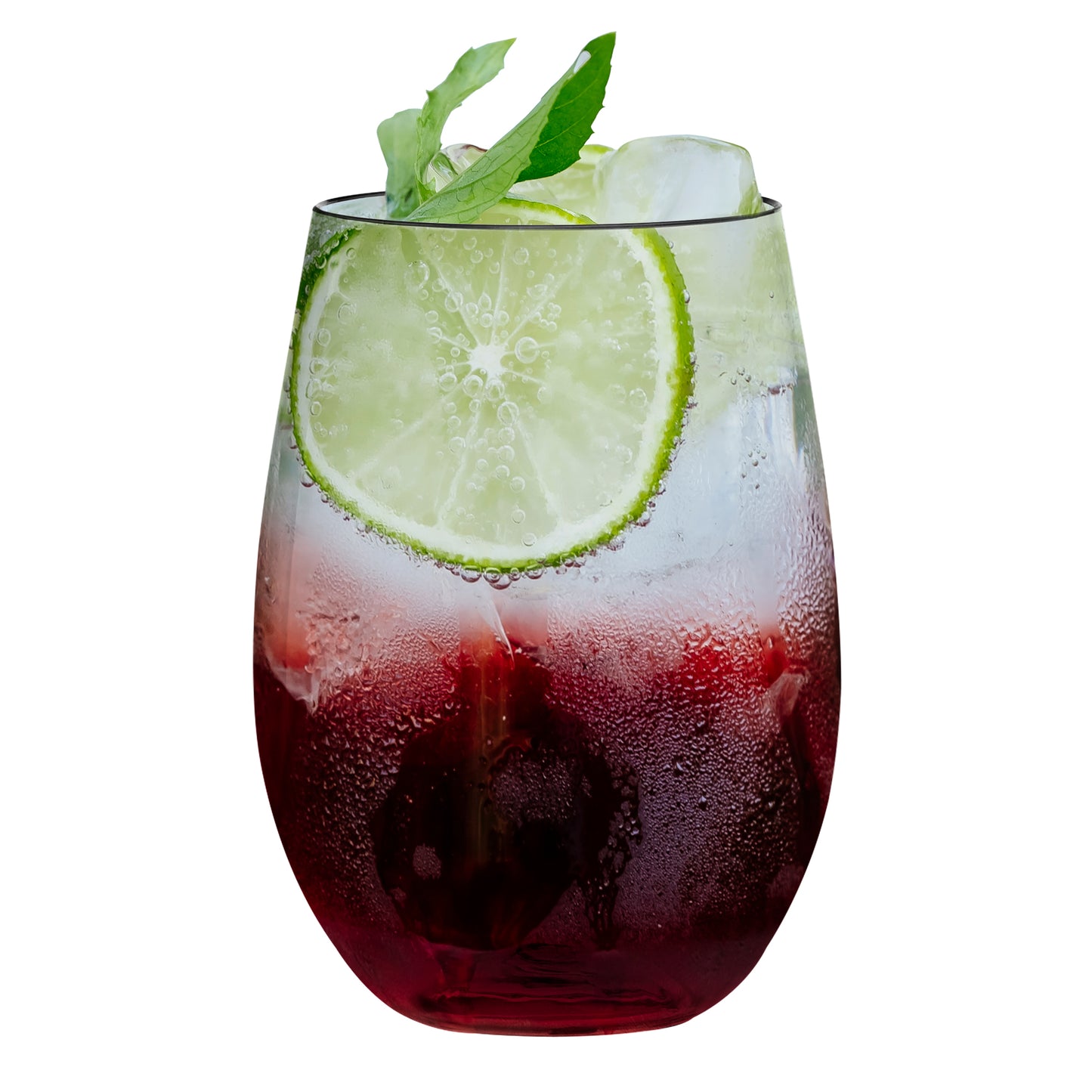 16 oz. Clear Stemless Disposable Plastic Wine Glasses