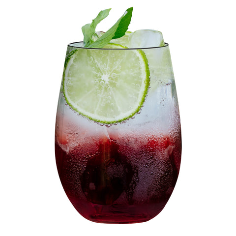 16 oz. Clear Stemless Disposable Plastic Wine Glasses