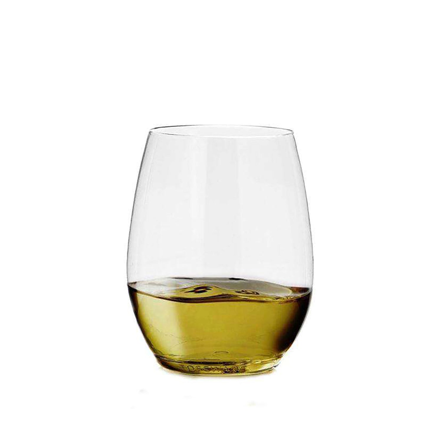 16 oz. Clear Stemless Disposable Plastic Wine Glasses