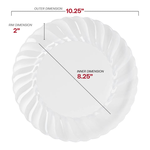 Clear Flair Plastic Dinner Plates (10.25