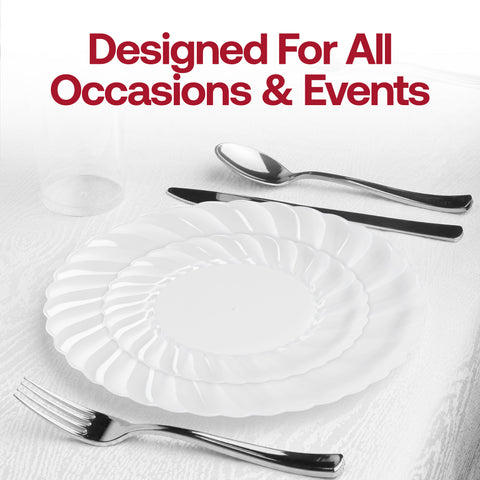 Clear Flair Plastic Dinner Plates (10.25