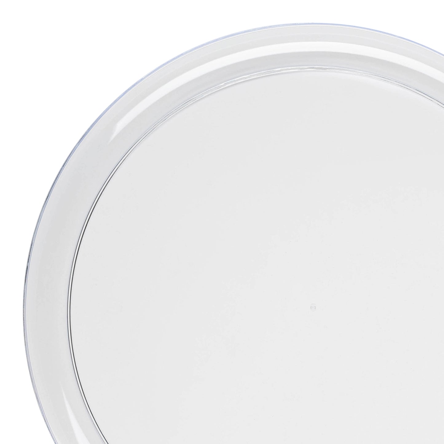 Clear Flat Round Disposable Plastic Appetizer/Salad Plates (8.5") | The Kaya Collection