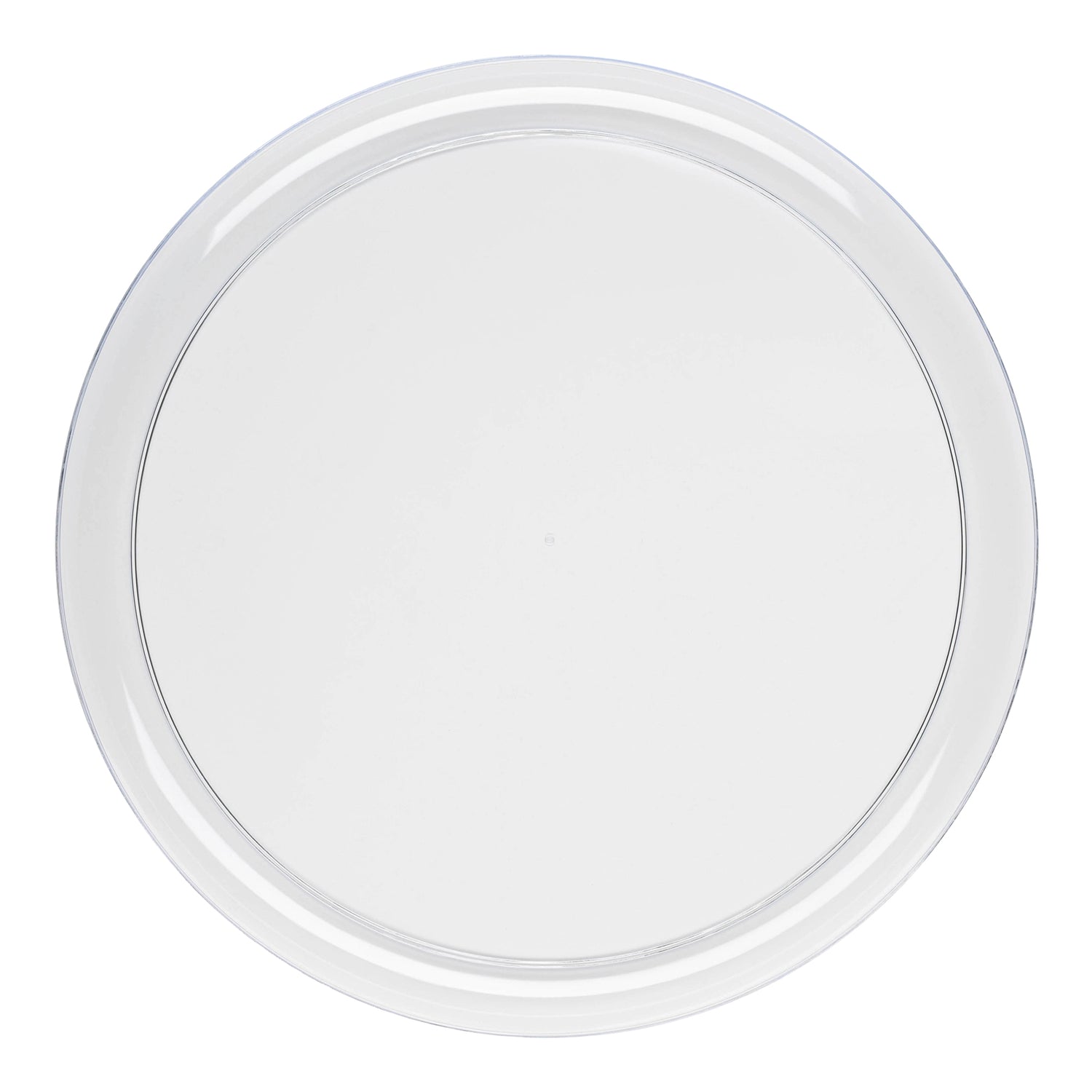 Clear Flat Round Disposable Plastic Appetizer/Salad Plates (8.5") | The Kaya Collection