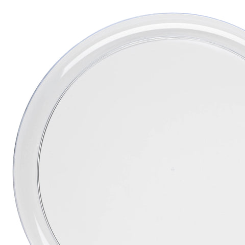 Clear Flat Round Disposable Plastic Pastry Plates (6.25