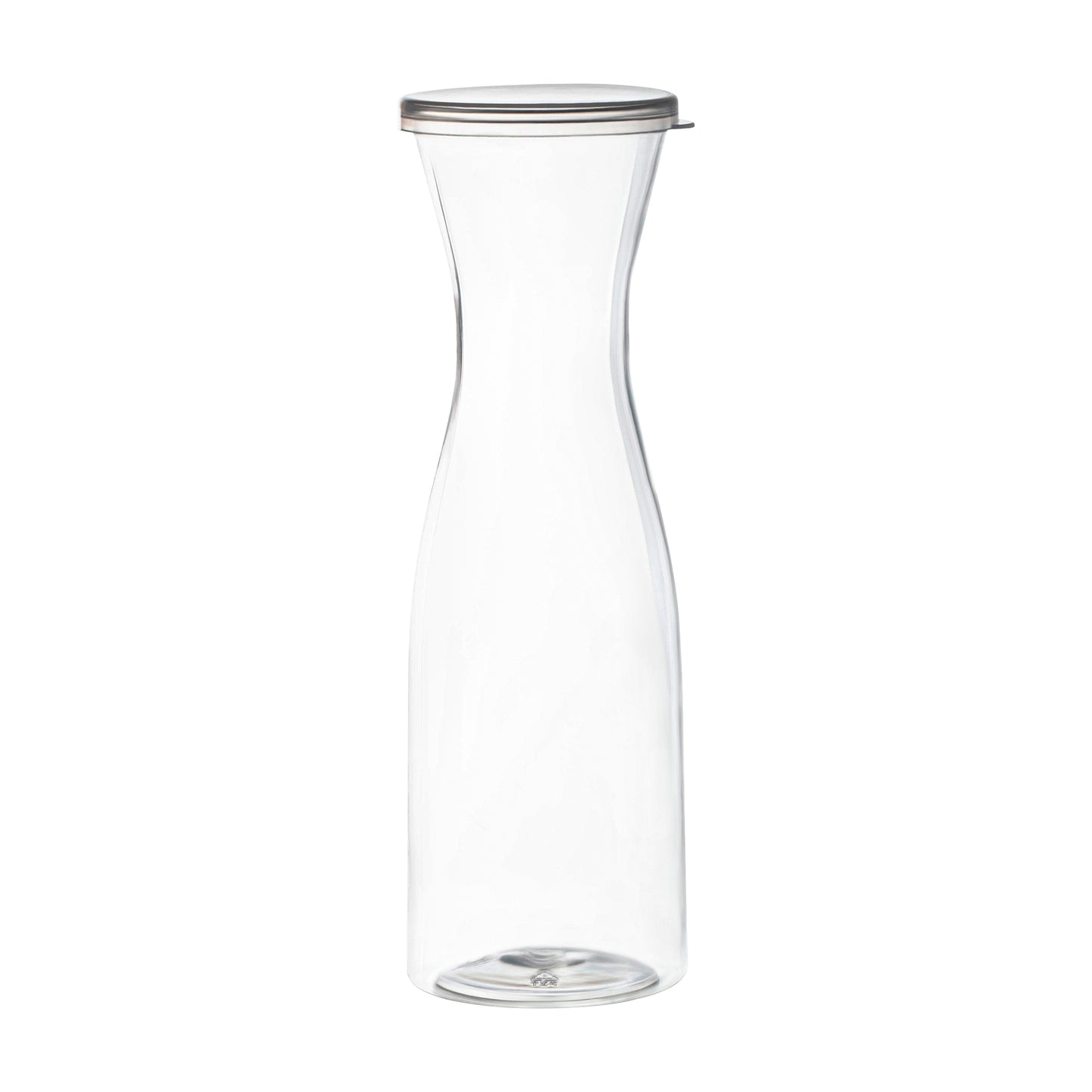 35 oz. Clear Large Plastic Disposable Wine Carafes with Lids