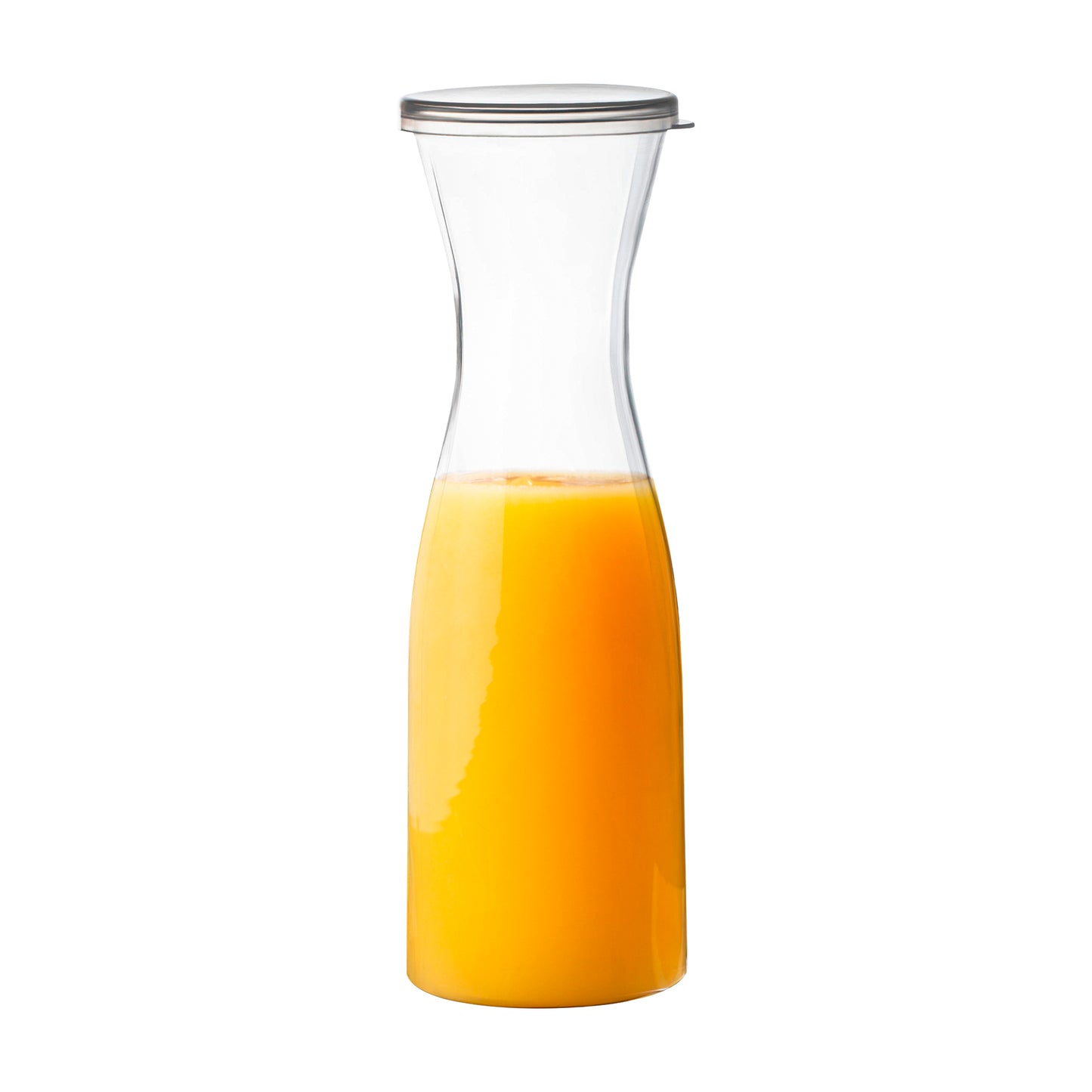 35 oz. Clear Large Plastic Disposable Wine Carafes with Lids