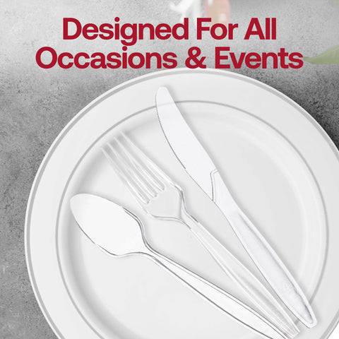 Clear Medium Heavy Weight Forks