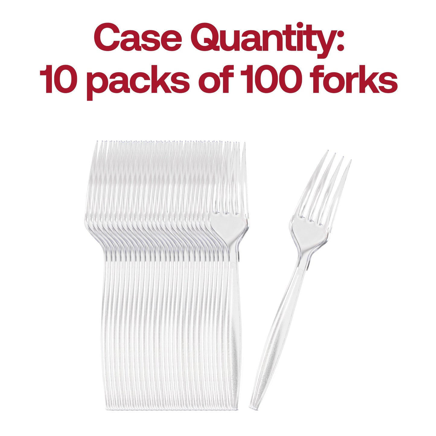 Clear Medium Heavy Weight Forks