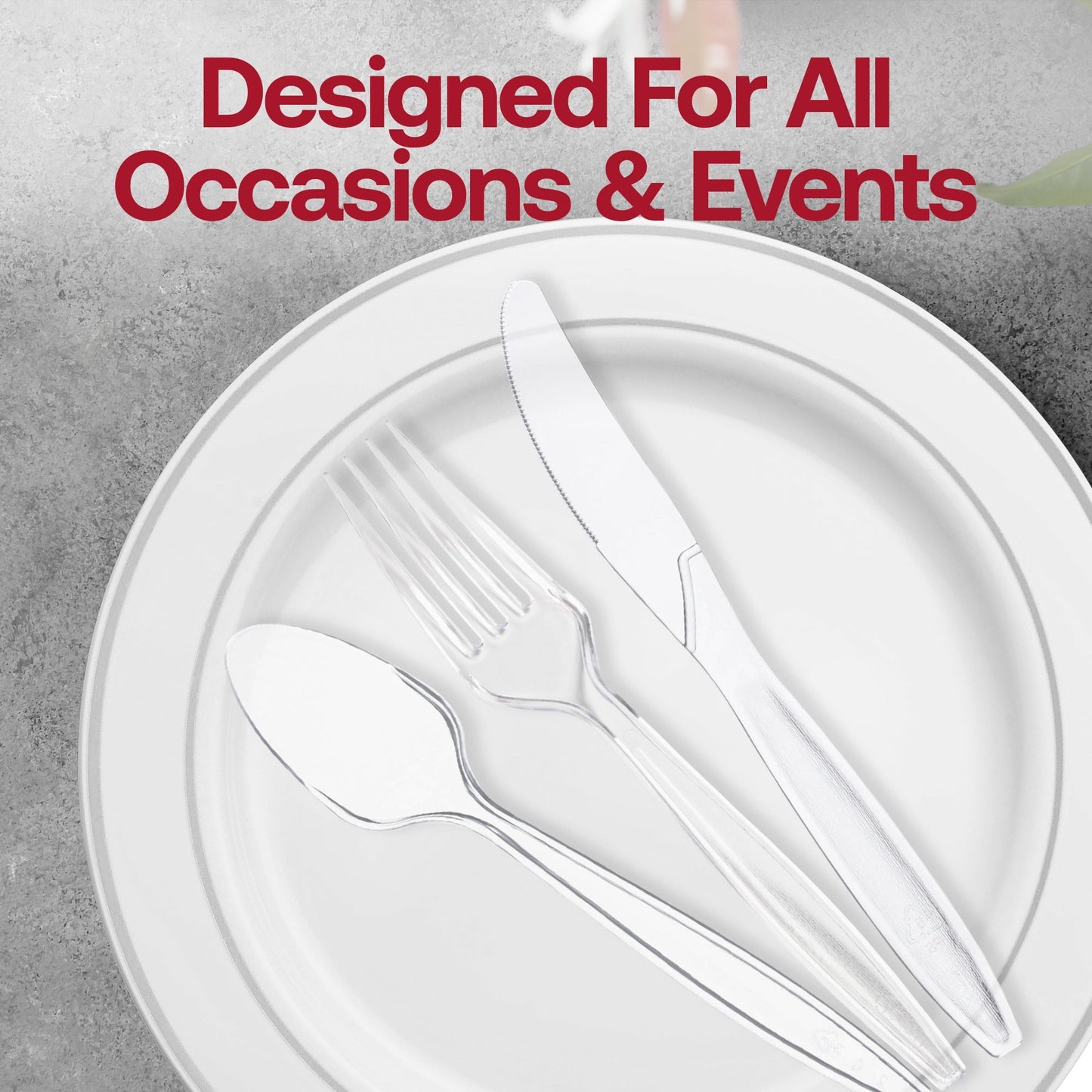 Clear Medium Heavy Weight Teaspoons