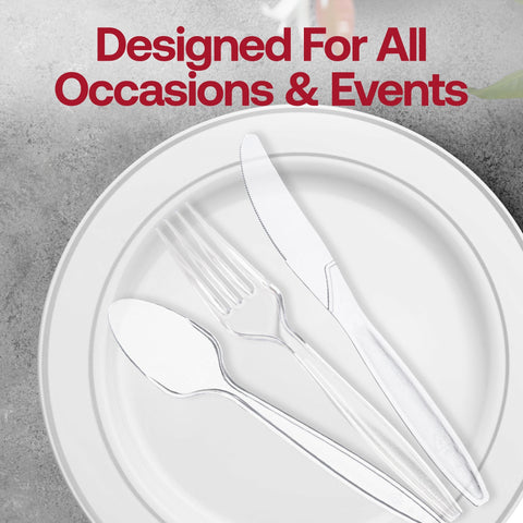 Clear Medium Heavy Weight Teaspoons