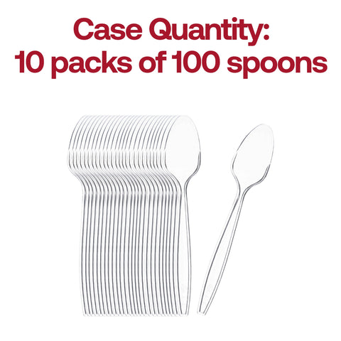 Clear Medium Heavy Weight Teaspoons