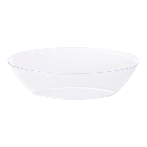 Clear Oval Disposable Plastic Serving Bowls (2 qt.)