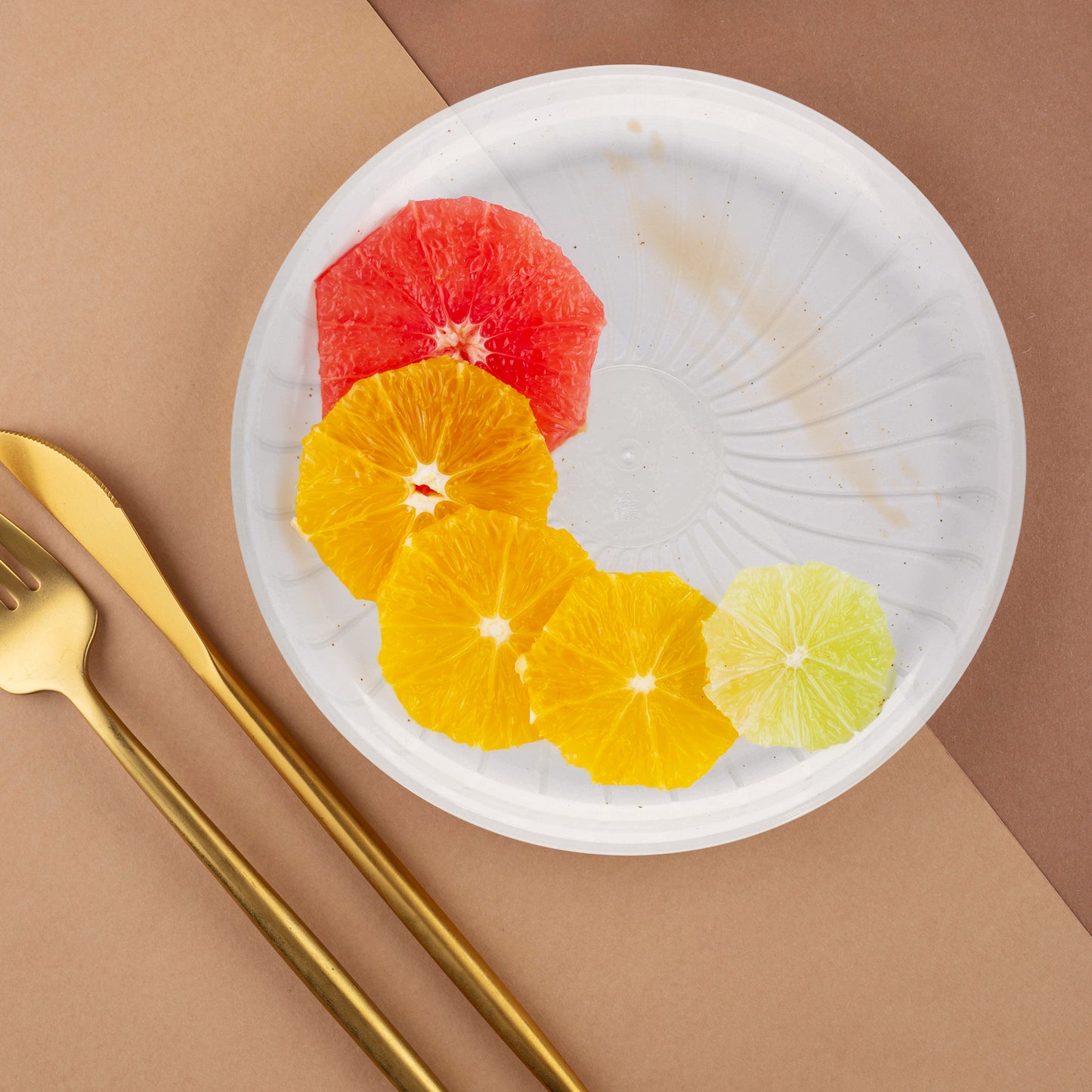 16" Clear Pavilion Round Plastic Disposable Trays