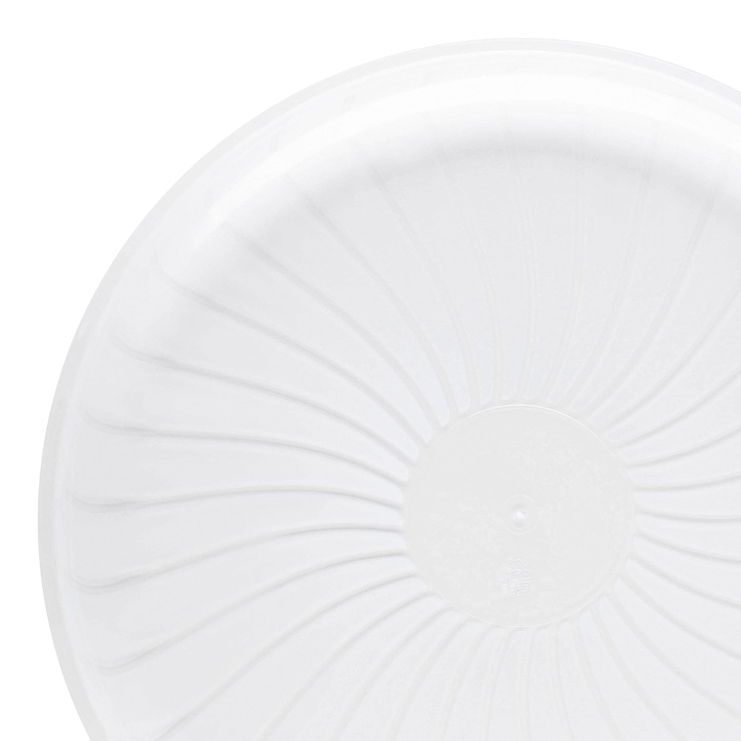 16" Clear Pavilion Round Plastic Disposable Trays