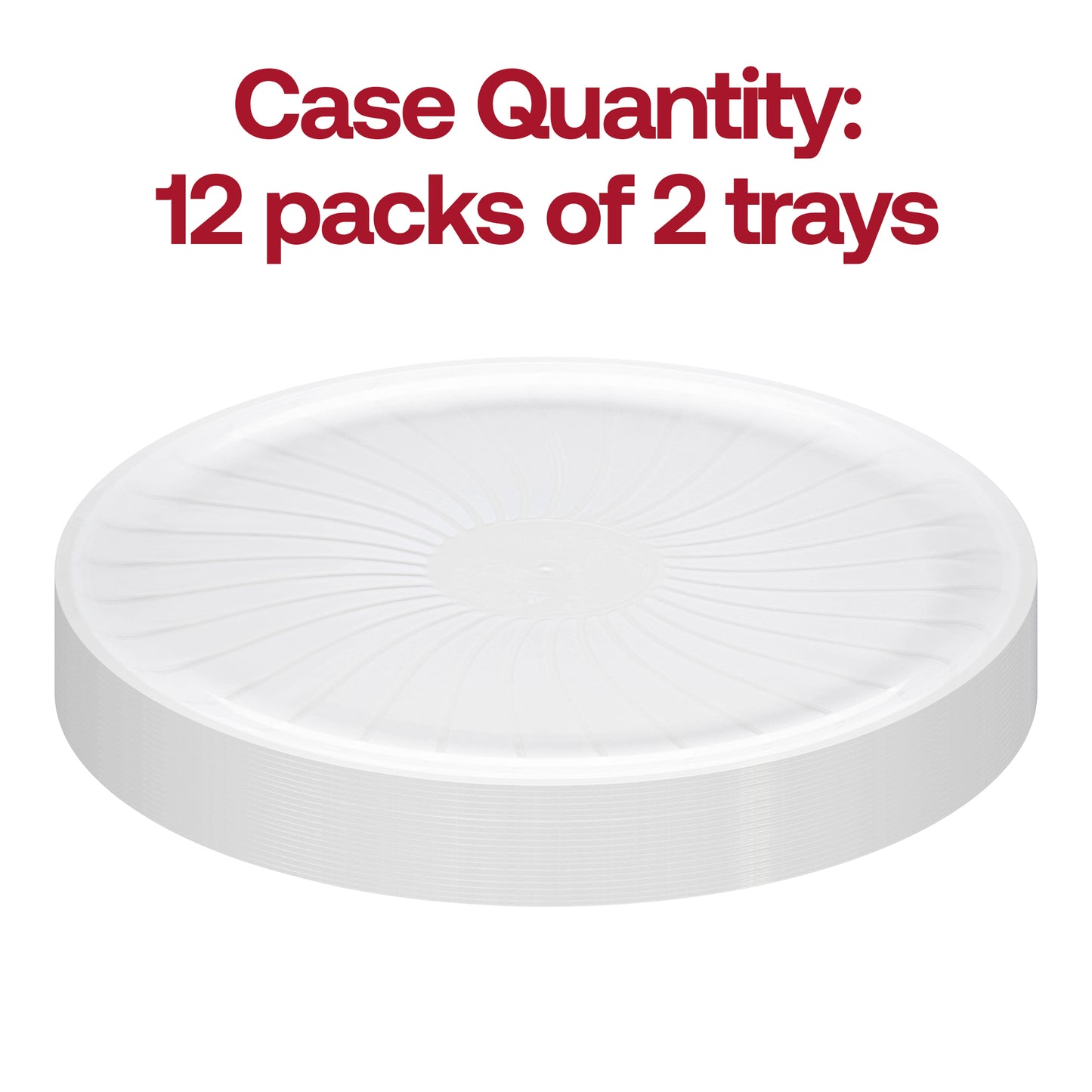 16" Clear Pavilion Round Plastic Disposable Trays