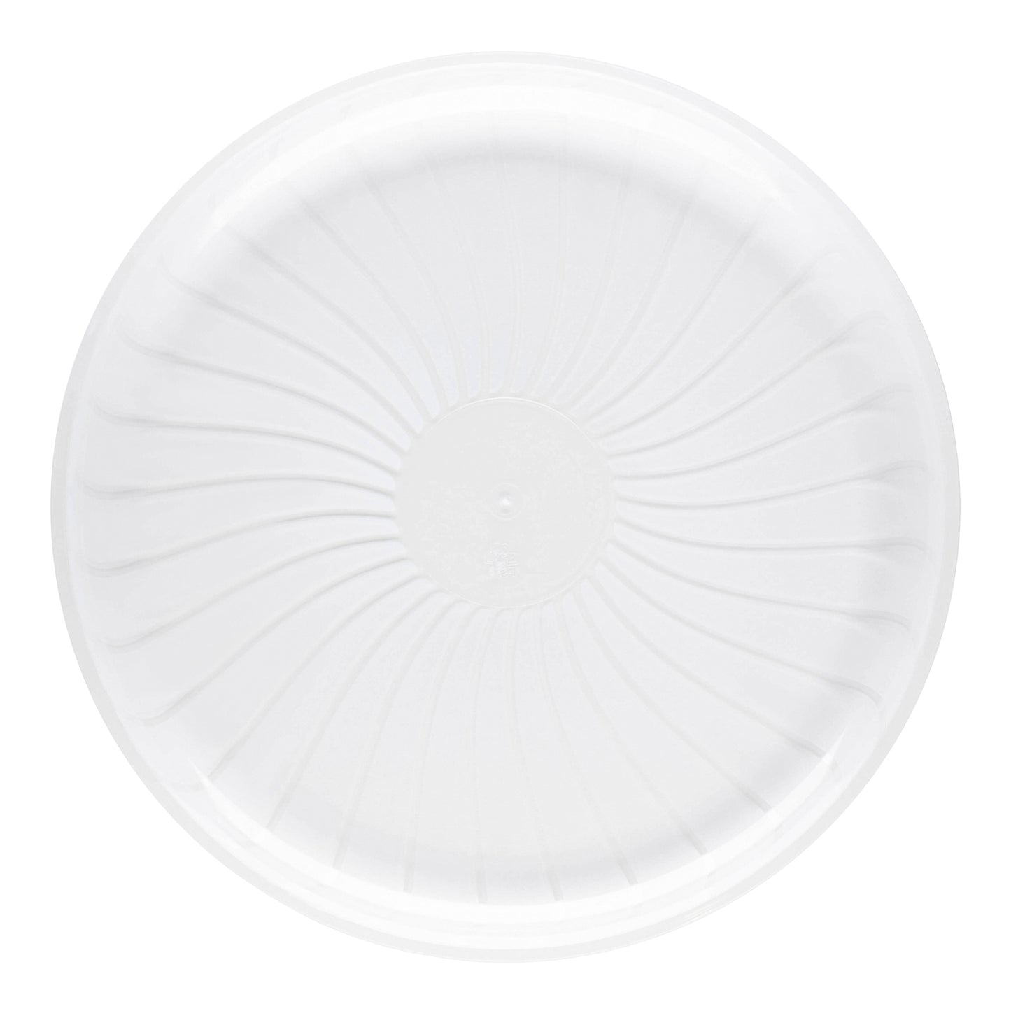 16" Clear Pavilion Round Plastic Disposable Trays