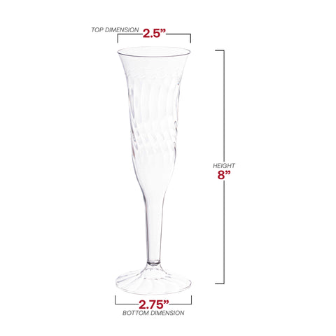 5 oz. Clear Disposable Plastic Champagne Flutes