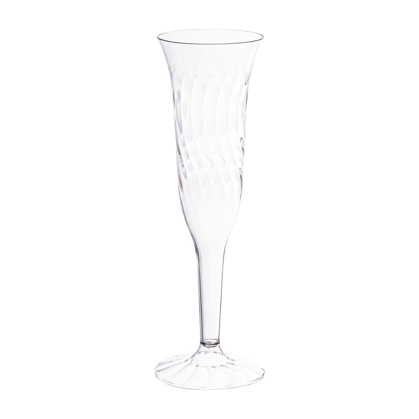 5 oz. Clear Disposable Plastic Champagne Flutes