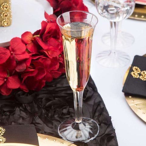 5 oz. Clear Disposable Plastic Champagne Flutes