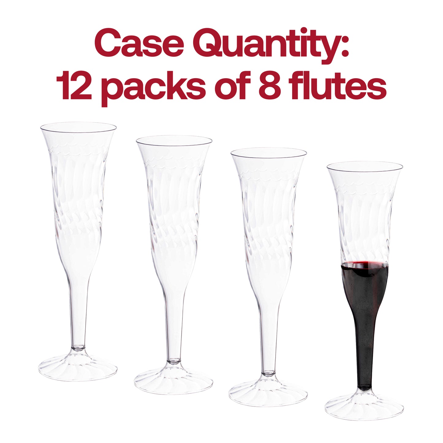 5 oz. Clear Disposable Plastic Champagne Flutes