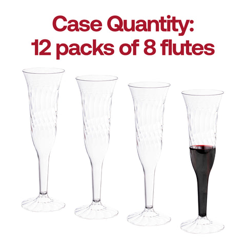 5 oz. Clear Disposable Plastic Champagne Flutes