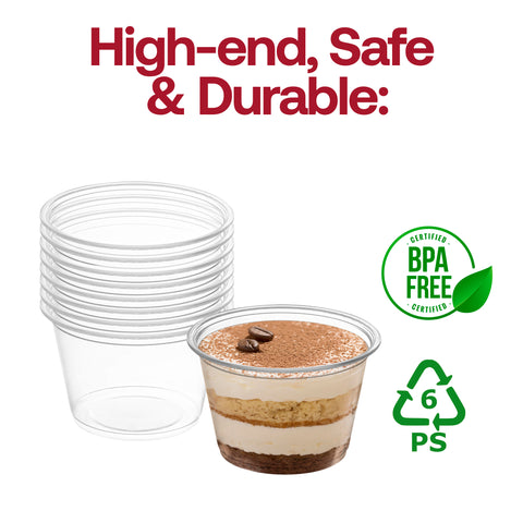 Clear Plastic Disposable Souffle Cups 2oz