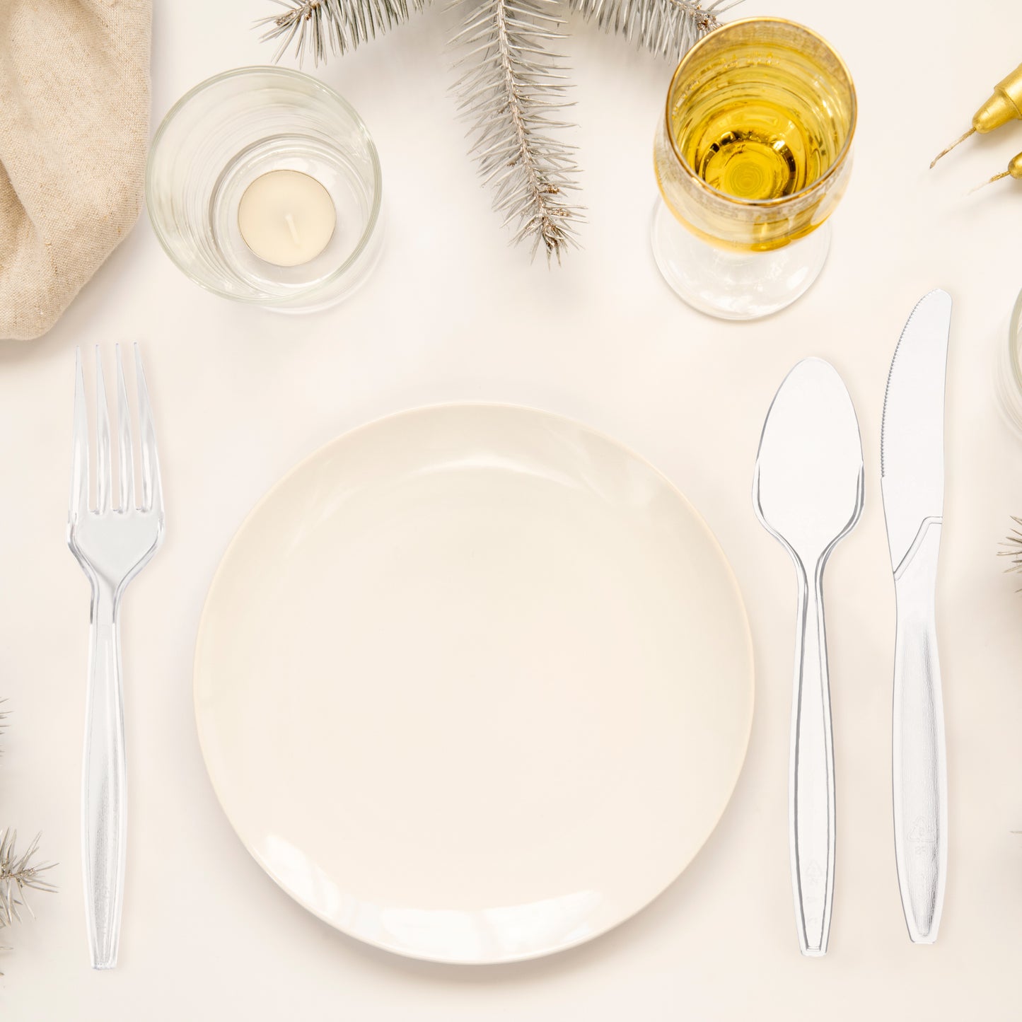 Clear Disposable Plastic Spoons