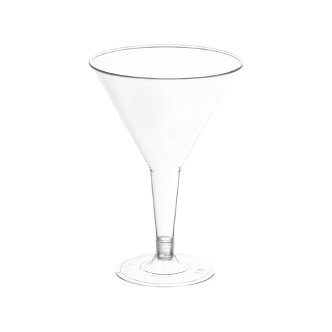 6 oz. Clear Disposable Plastic Martini Glasses