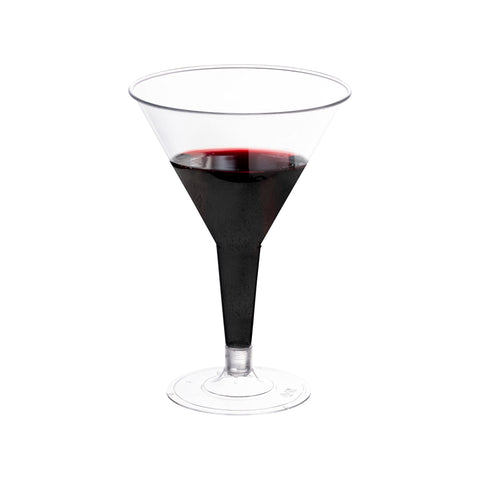 6 oz. Clear Disposable Plastic Martini Glasses