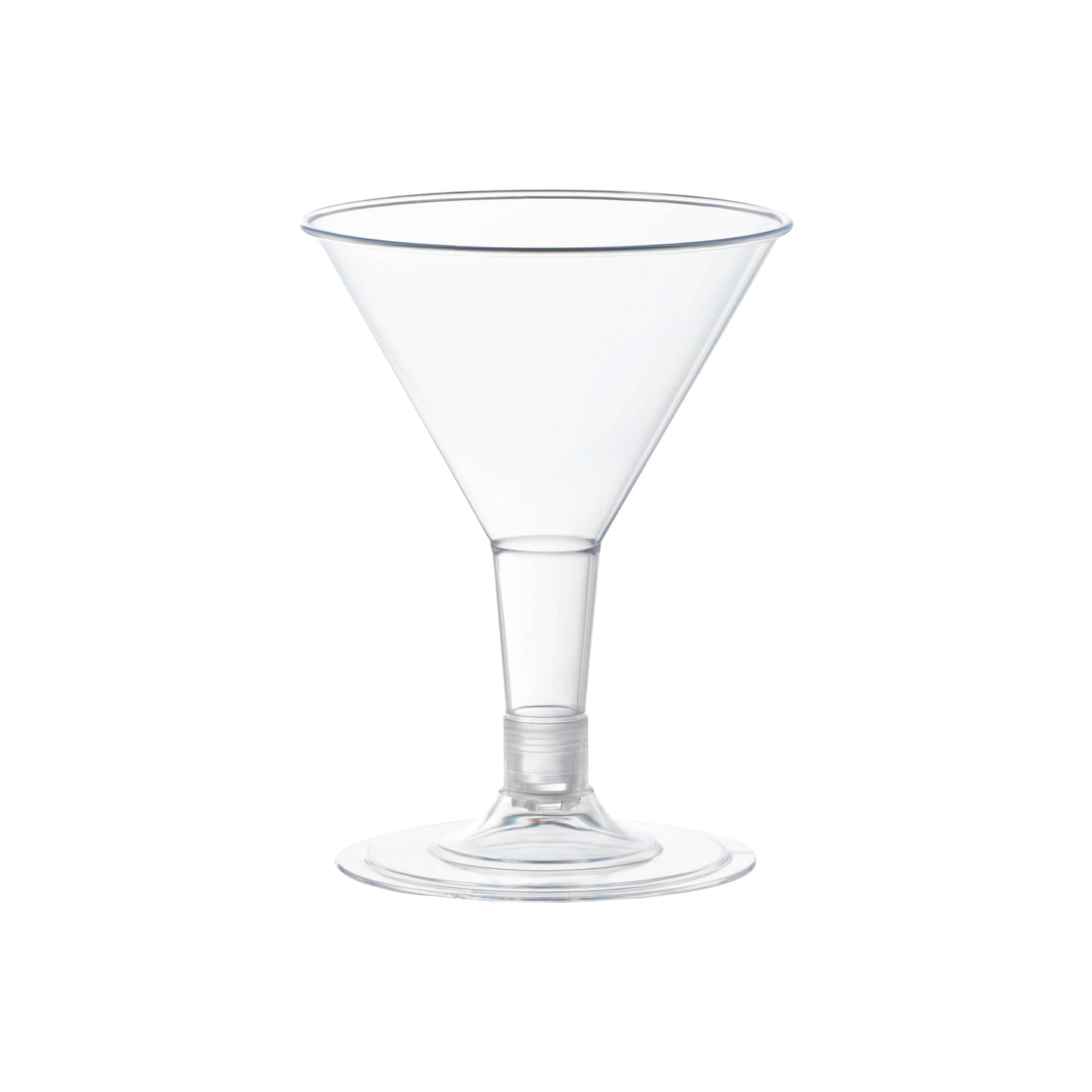 2 oz. Clear Disposable Plastic Mini Martini Shot Glasses