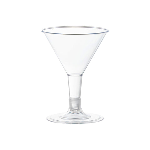 2 oz. Clear Disposable Plastic Mini Martini Shot Glasses