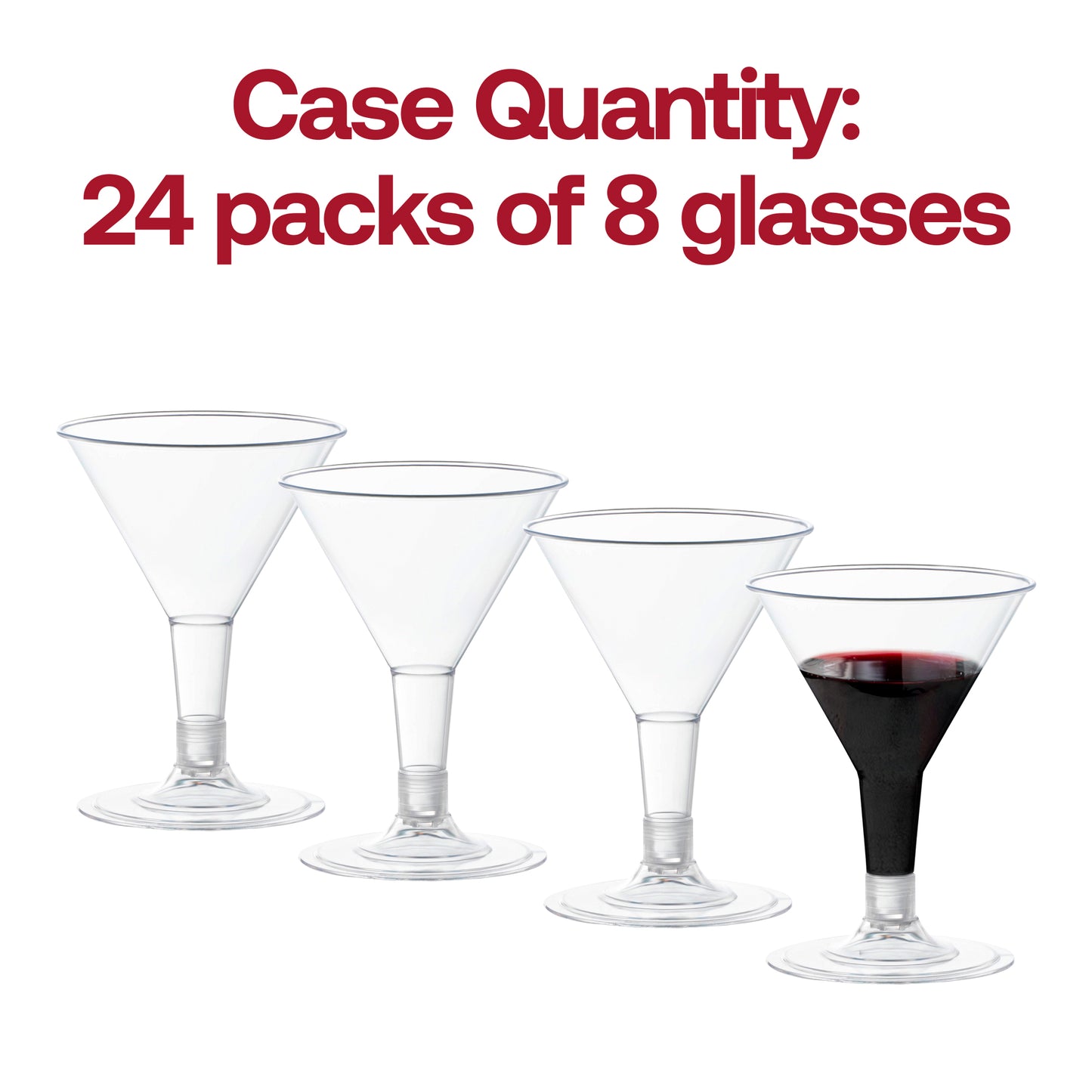 2 oz. Clear Disposable Plastic Mini Martini Shot Glasses