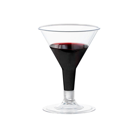 2 oz. Clear Disposable Plastic Mini Martini Shot Glasses