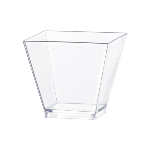 2 oz. Clear Plastic Mini Verrine Sample Cube Cups Main | The Kaya Collection