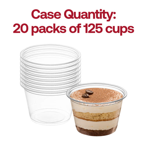 Clear Plastic Disposable Portion / Souffle Cups 4oz