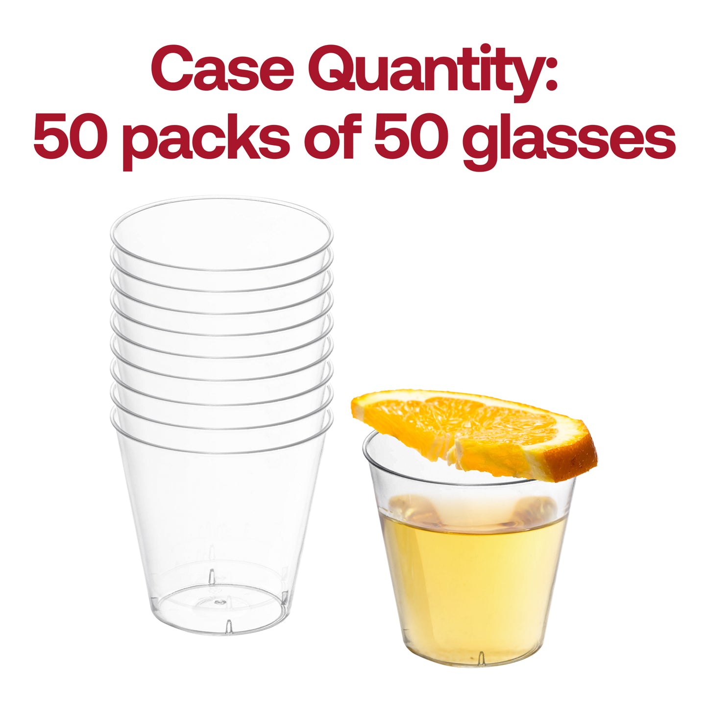 1 oz. Clear Disposable Plastic Shot Glasses