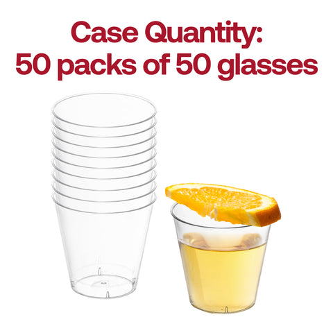 1 oz. Clear Disposable Plastic Shot Glasses