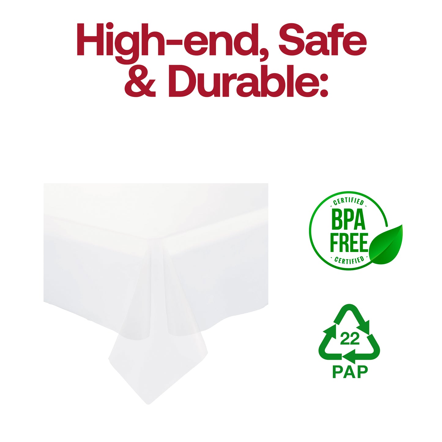 Clear Rectangular Plastic Tablecloths (54" x 108")