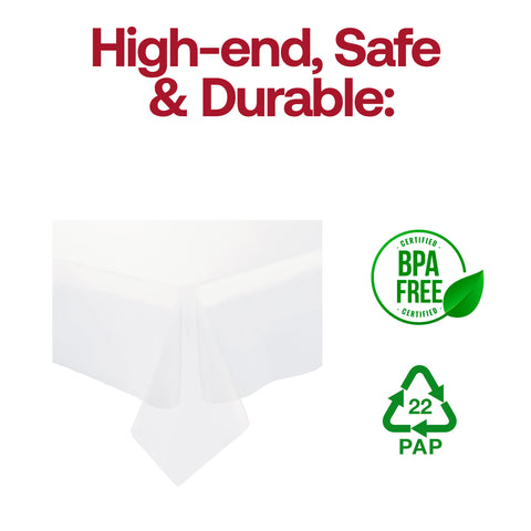 Clear Rectangular Plastic Tablecloths (54