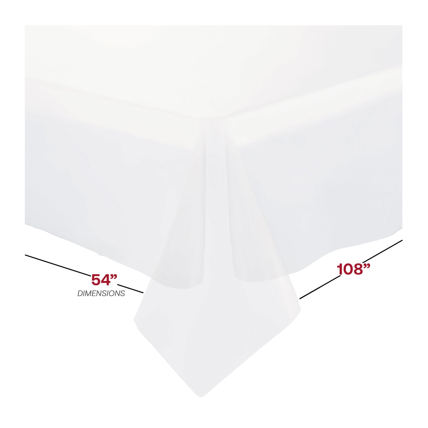 Clear Rectangular Plastic Tablecloths (54" x 108")