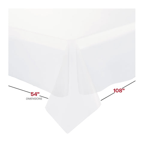 Clear Rectangular Plastic Tablecloths (54