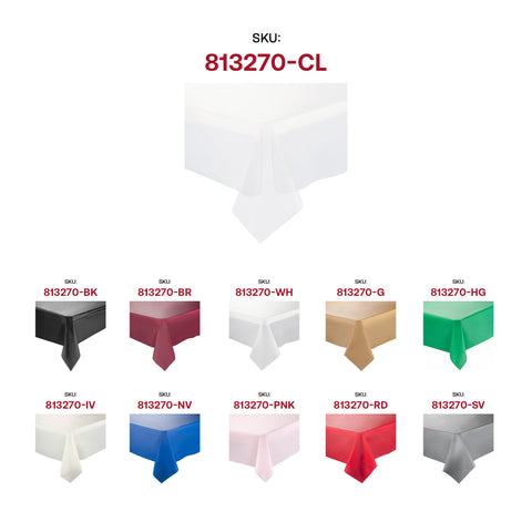Clear Rectangular Plastic Tablecloths (54