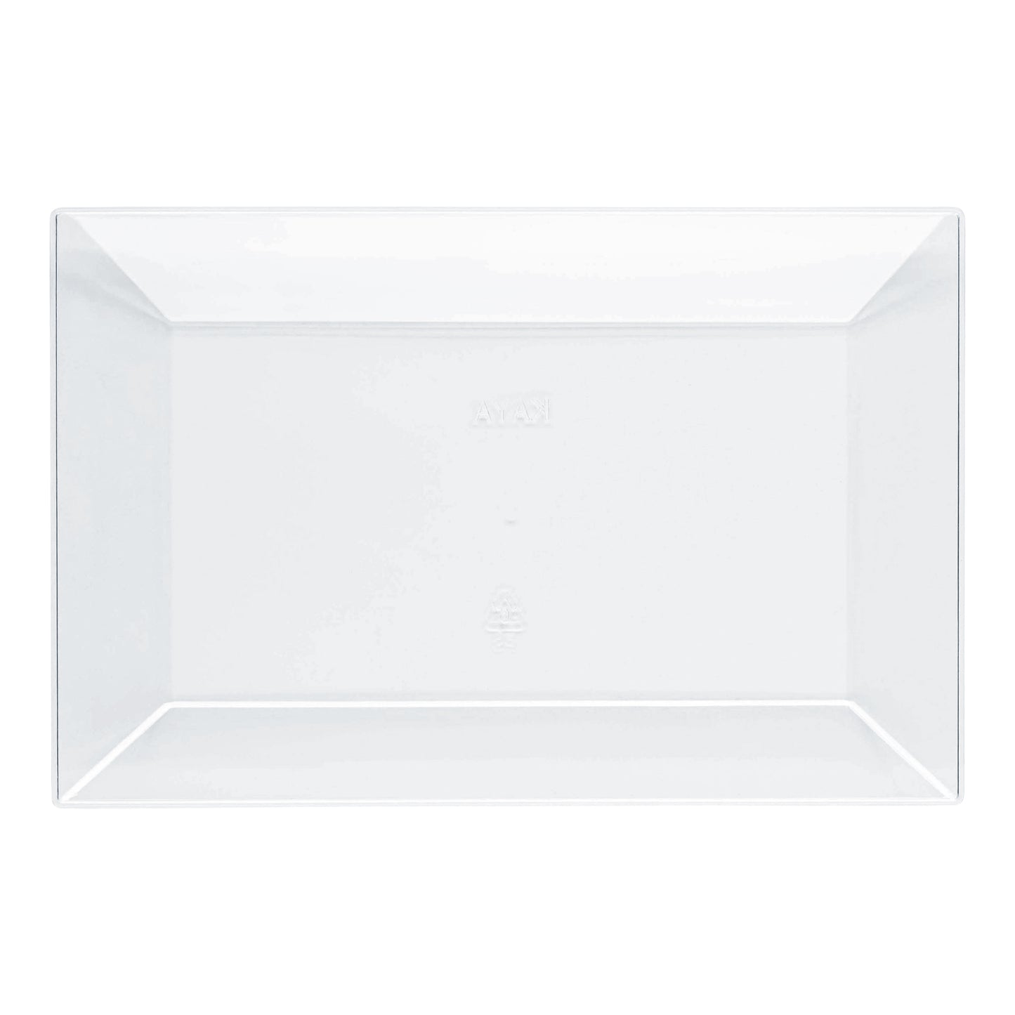 Clear Rectangular Disposable Plastic Dessert Plates (5.5" x 8.5")